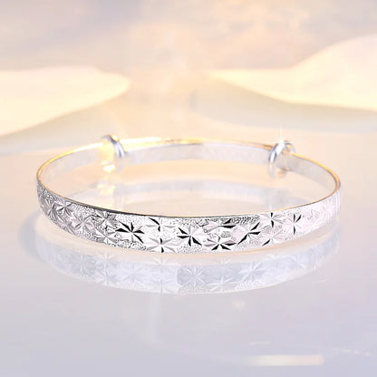 999 Sterling Silver Original romantic Gypsophila star Bangles