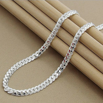 925 Sterling Silver Luxury Brand Design Noble Necklace Chain