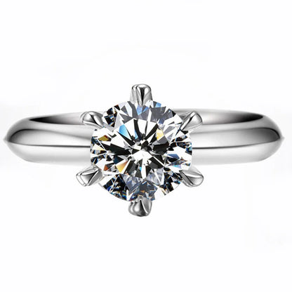 New Luxury 925 Sterling Silver Real Moissanite Rings