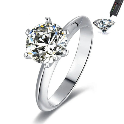 New Luxury 925 Sterling Silver Real Moissanite Rings