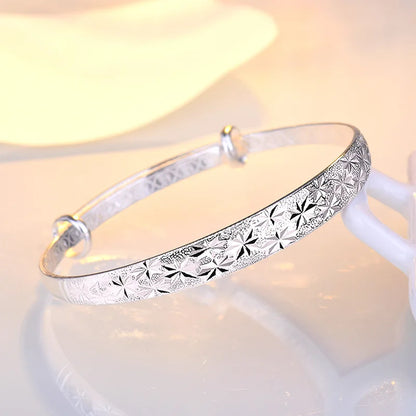 999 Sterling Silver Original romantic Gypsophila star Bangles